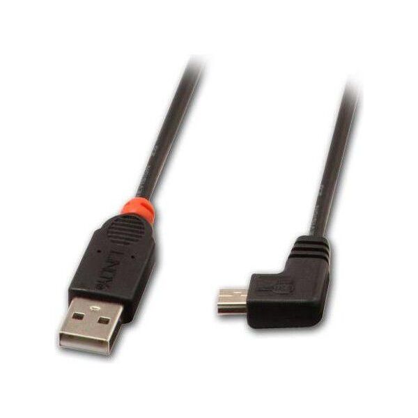 Kabel USB Lindy USB-A - miniUSB 2 m Czarny (31972)