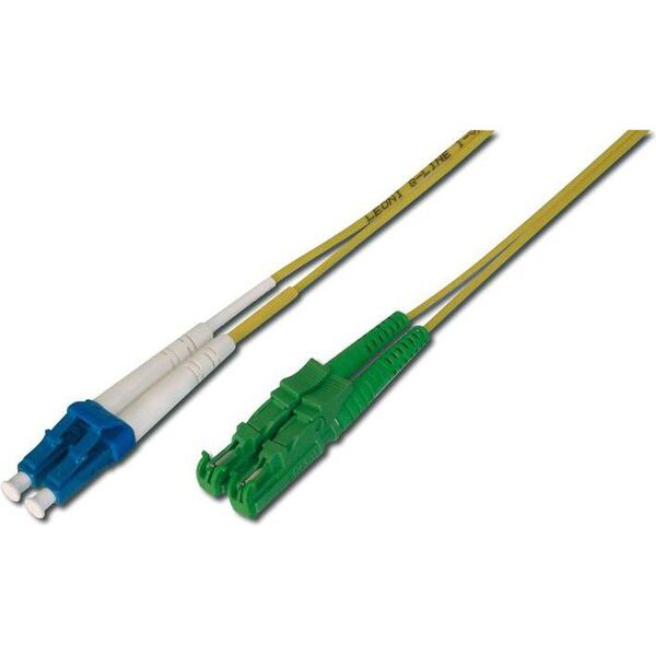 Digitus Patchcord światłowodowy E2000 - LC 10m (AL-9E2000LC-10I)