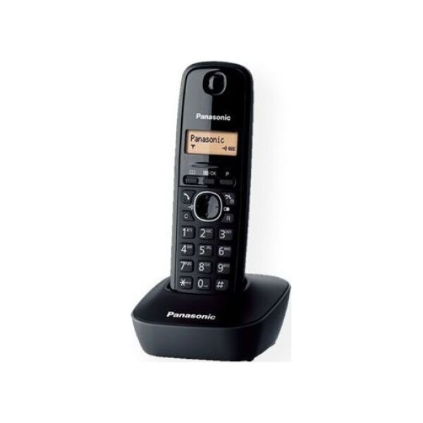 Telefon stacjonarny Panasonic Panasonic KX-TG1611FXH Cordless phone, Black / LCD / Memory 50 numbers / Memory for 50 incoming numbers / (10levels) Auto-repeat, ringtone 12, selectable 16 tone / Wall-mount opt-KX-TG1611FXH