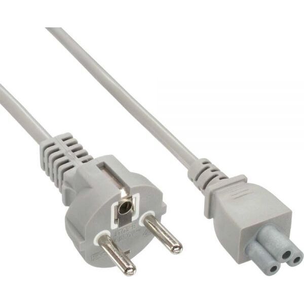 Kabel zasilający InLine InLine Kabel Zasilający Typ F German -" Mikey Mouse" laptop Plug szary 1.8m - 16656A