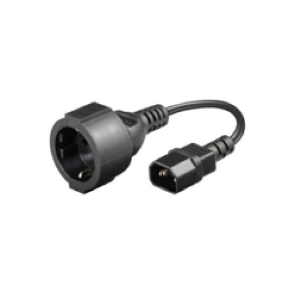Kabel zasilający MicroConnect Adapter C14 -Schuko, 0.23m (PE130075)