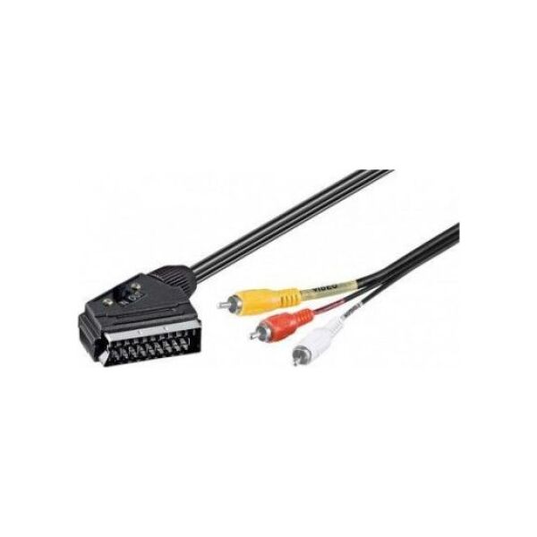 Kabel Goobay Scart - RCA (Cinch) x3 2m czarny (50364)