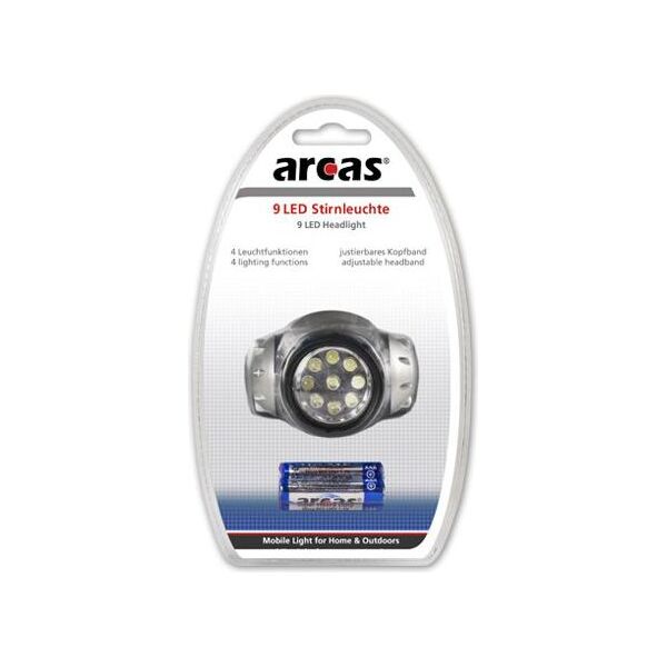 Latarka czołowa Arcas 9-LED Headlamp + 3xAAA (307 10004)
