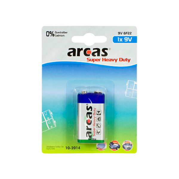 Arcas Bateria Super Heavy Duty 9V Block 1 szt.