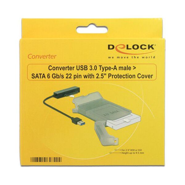 Kieszeń Delock USB 3.0 > SATA 6 Gb/s 2.5" (62742)