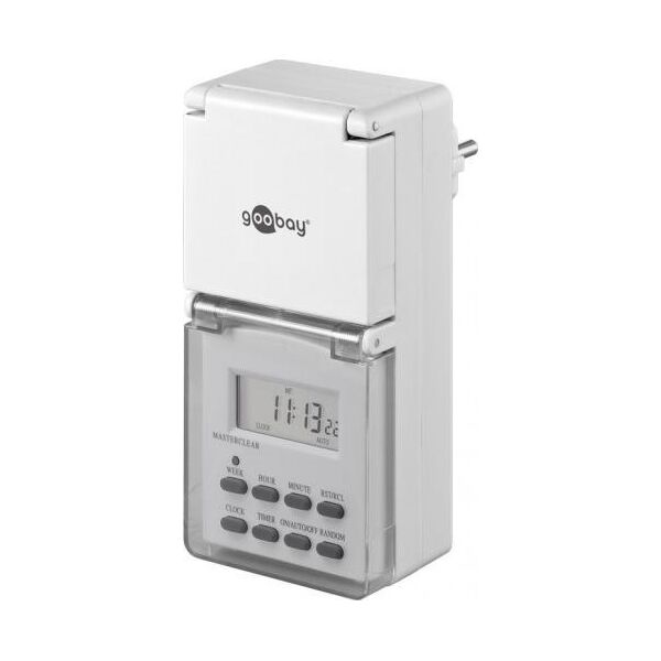 Goobay Adapter timer Digital ZSU 3 (IP44) [wh/gy] - 51301