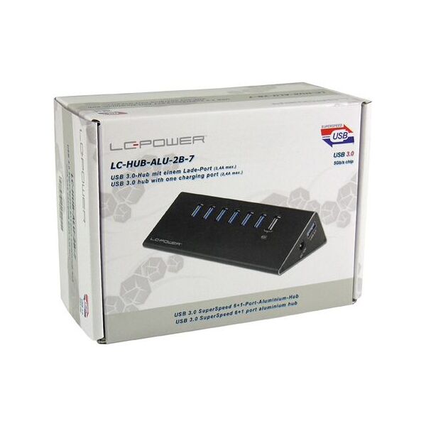 HUB USB LC-Power 6x USB-A 3.0 (LC-HUB-ALU-2B-7)