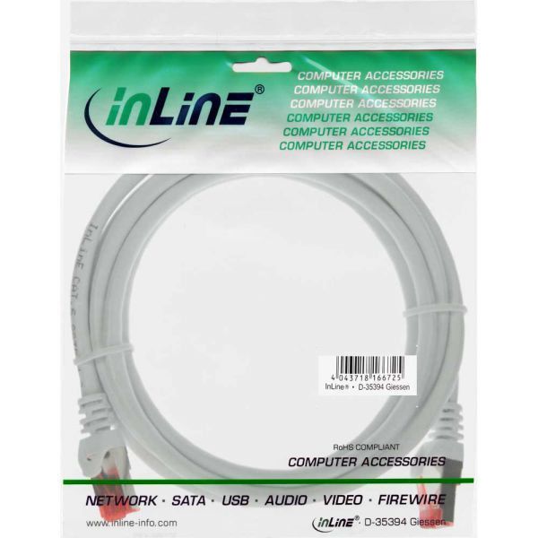 InLine RJ-45/RJ-45 kat.6 biały 1.5m (76112W)