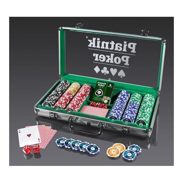 Piatnik Poker Alu-Case - 300 żetonów 14g (77968)