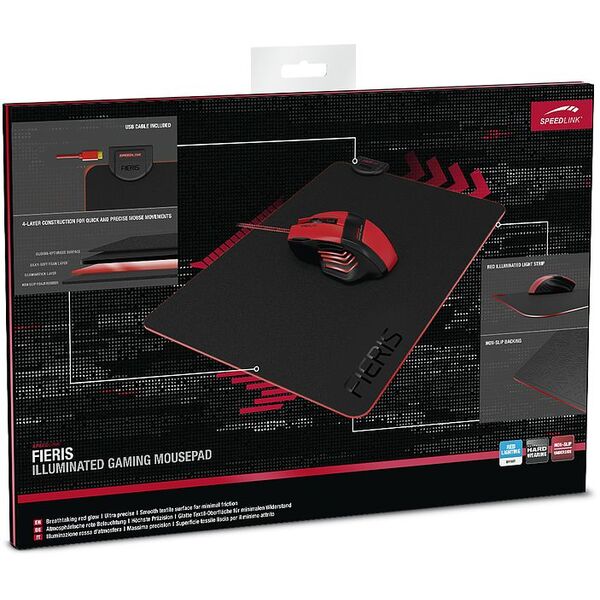 Podkładka Speedlink Fieris Illuminated Gaming (SL-620103-BK)