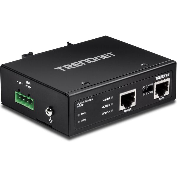 TRENDnet Przemysłowy iniektor PoE+, 60W, IP 30 (TI-IG60)