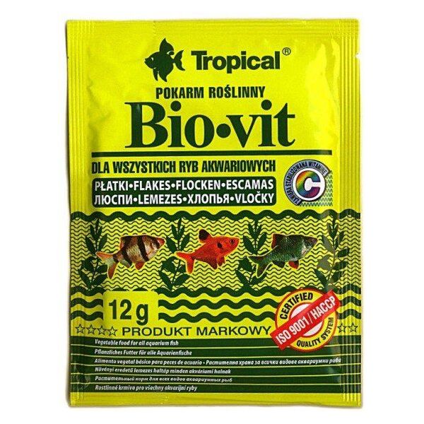 Tropical Bio-Vit pokarm roślinny dla rybek 12g