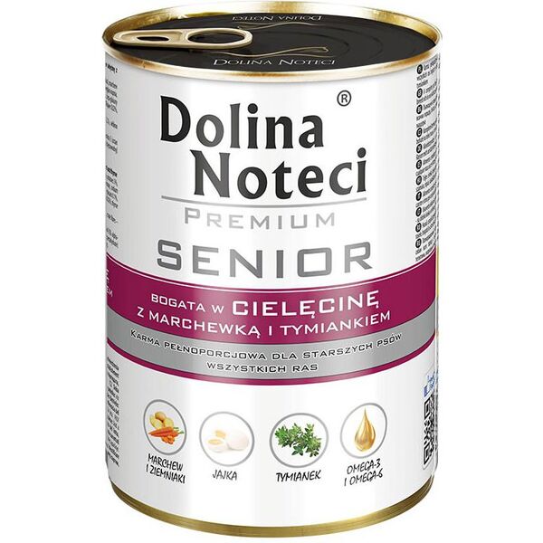 Dolina Noteci Premium Senior z cielęcina marchewką i tymiankiem 400g