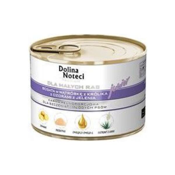 Dolina Noteci Premium Junior wątróbka z królika z ozorami z jelenia 185 g - 5900842014997