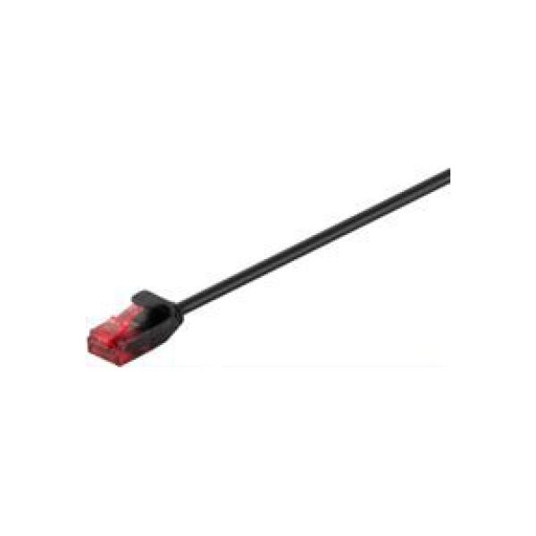 MicroConnect RJ-45/RJ-45 kat.6 U/UTP Czarny 15m (V-UTP615S-SLIM)
