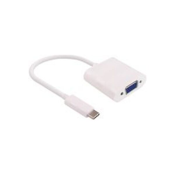 Adapter USB MicroConnect USB-C - VGA Biały  (USB3.1CVGAW)