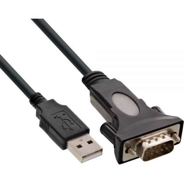 Kabel USB InLine USB-A - RS-232 0.25 m Czarny (33306I)