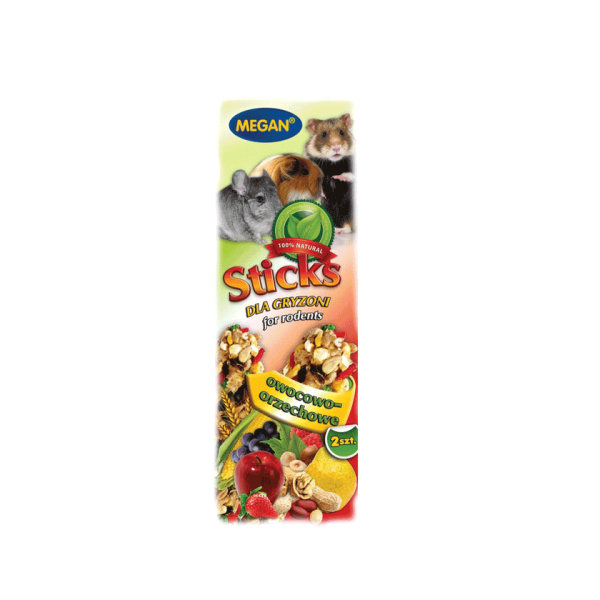 Megan Sticks dla gryzoni owocowo-orzechowe 2 szt. 90g - ME163