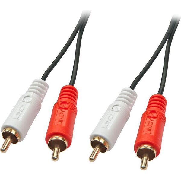 Kabel Lindy RCA (Cinch) x2 - RCA (Cinch) x2 2m czarny (35661)