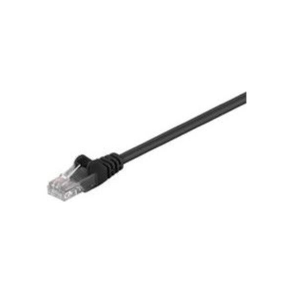 MicroConnect RJ-45/RJ-45 kat.5e U/UTP Czarny 0.25m (B-UTP50025S)