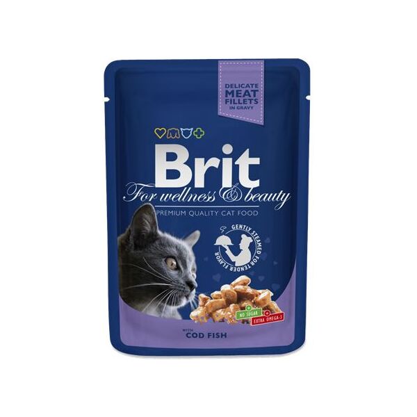 Brit Premium Cat Pouches with Cod Fish 100g