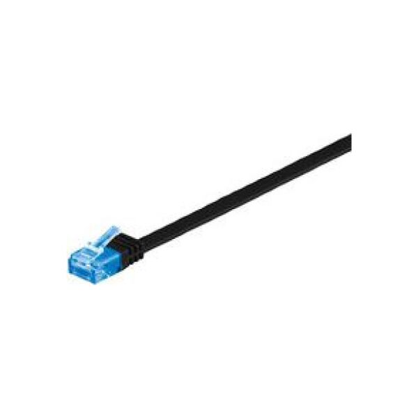 MicroConnect RJ-45/RJ-45 kat.6a U/UTP Czarny 2m (V-UTP6A02S-FLAT)