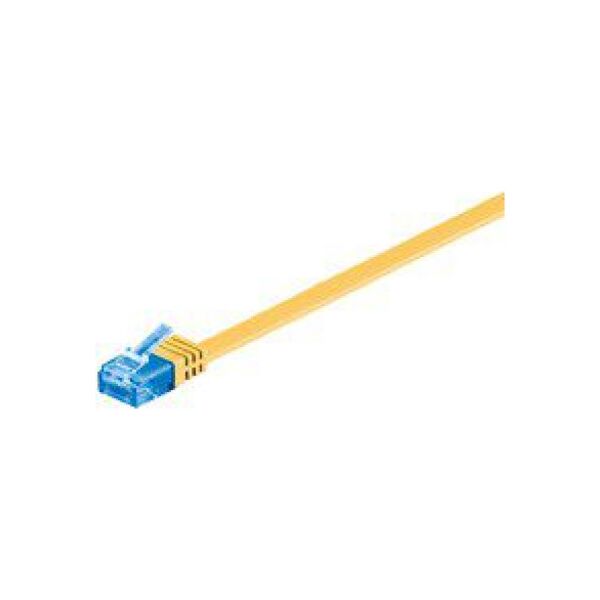 MicroConnect RJ-45/RJ-45 kat.6a U/UTP Żółty 3m (V-UTP6A03Y-FLAT)