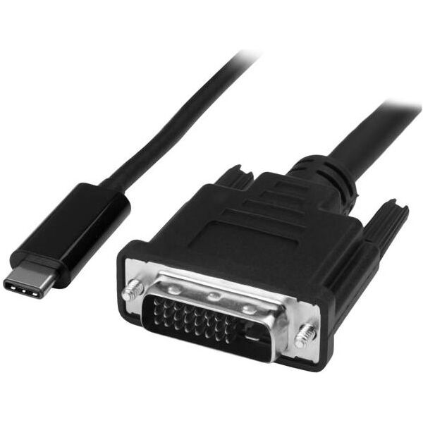 Kabel USB StarTech USB-C - DVI-D 1 m Czarny (CDP2DVIMM1MB)