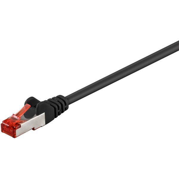 MicroConnect RJ-45/RJ-45 kat.6 F/UTP Czarny 0.25m (B-FTP60025S)