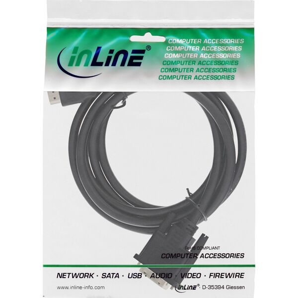 Kabel InLine HDMI - DVI-D 0.5m czarny (17659E)