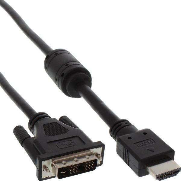 Kabel InLine HDMI - DVI-D 0.5m czarny (17659)