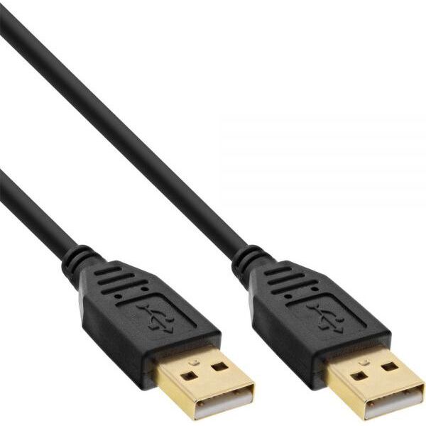Kabel USB InLine USB-A - USB-A 1 m Czarny (34310S)