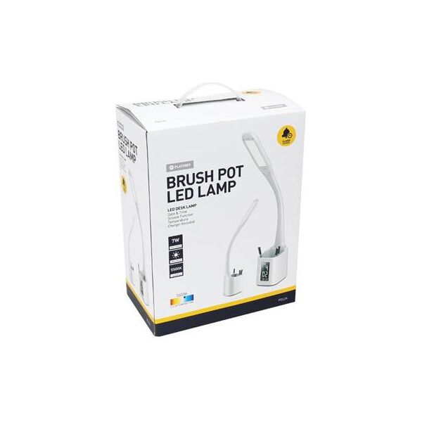 Lampka biurkowa Platinet biała  (43600)