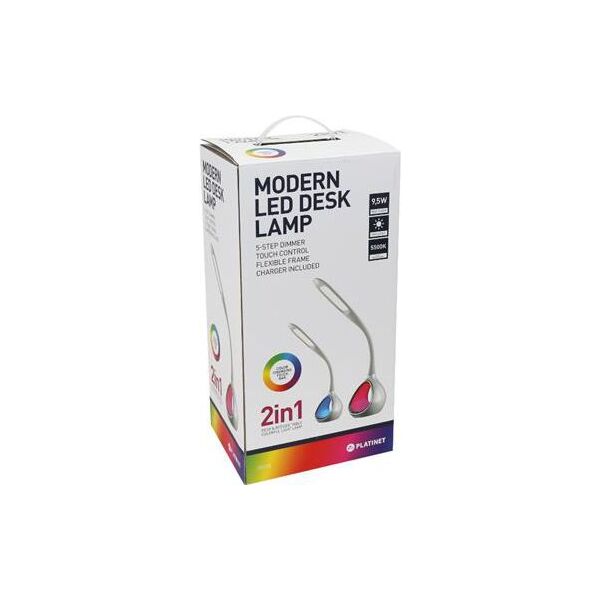 Lampka biurkowa Platinet biała  (PDLT5)