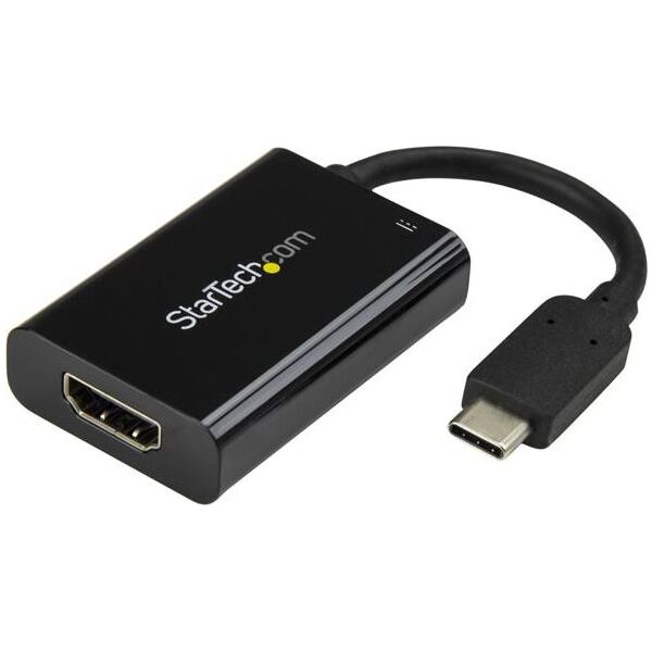 Adapter AV StarTech CDP2HDUCP USB-C - HDMI + USB-C Czarny  (CDP2HDUCP)