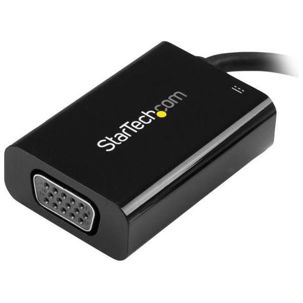 Adapter USB StarTech USB-C - VGA + USB-C Czarny  (CDP2VGAUCP)