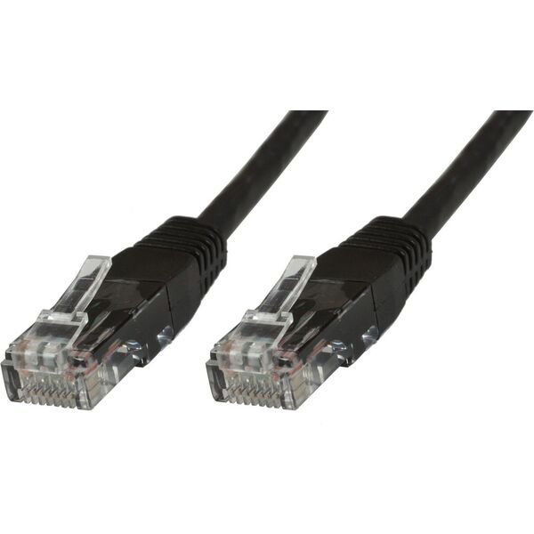 MicroConnect RJ-45/RJ-45 kat.6 U/UTP Czarny 0.4m (UTP6004S)