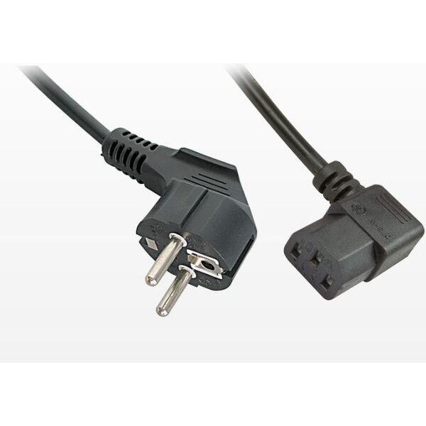 Kabel zasilający Lindy C13 - Schuko, 2m, czarny (30345)