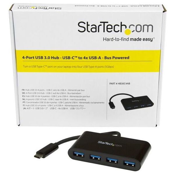 HUB USB StarTech 4x USB-A 3.0 (HB30C4AB)