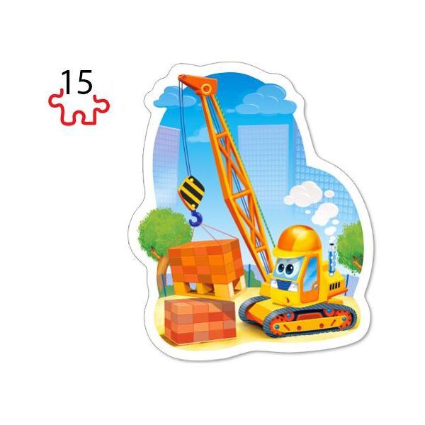Castorland Puzzle x4 - Pojazdy budowlane (229447)