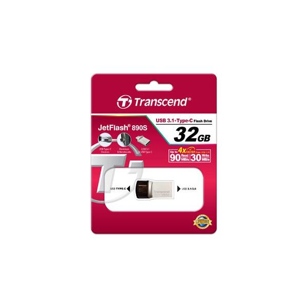 Pendrive Transcend JetFlash 890, 32 GB  (TS32GJF890S)