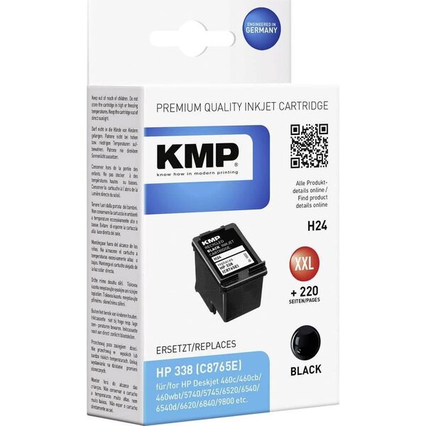 Tusz KMP Patrone HP C8765E Nr.338 comp. black H24 - 1022,4338