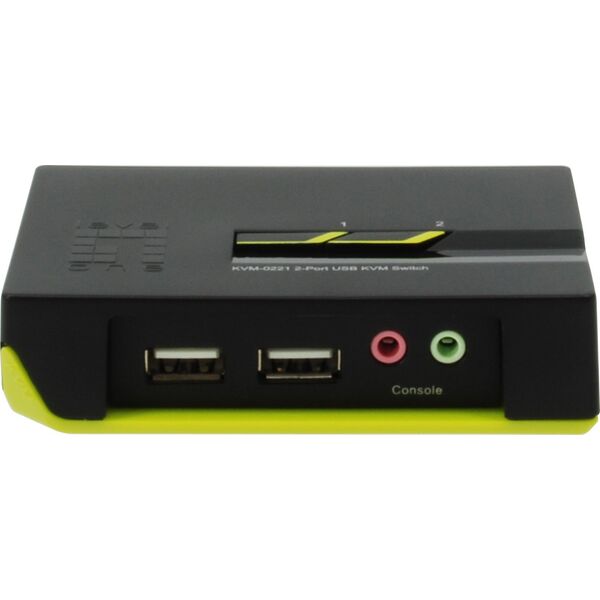 Przełącznik LevelOne KVM Switch LevelOne 2x USB KVM-0221 mit Audio - KVM-0221
