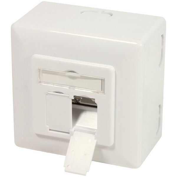 LogiLink LogiLink CAT 6A Auf und Unterputzdose vollgeschirmt RAL 901 - NP0124
