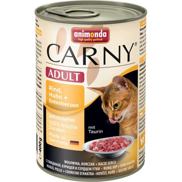 Animonda CARNY Wołowina, kurczak i kacze serca 400g