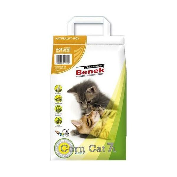 Żwirek dla kota Super Benek Corn Cat Naturalny 25 l