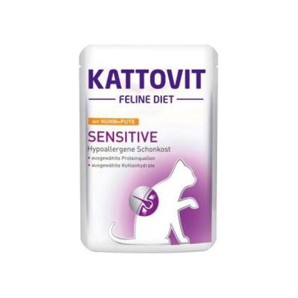 Kattovit KATTOVIT 85g sasz. SENSITIVE KURA+INDK wrażliwy kot nietolerancja pokarmowa