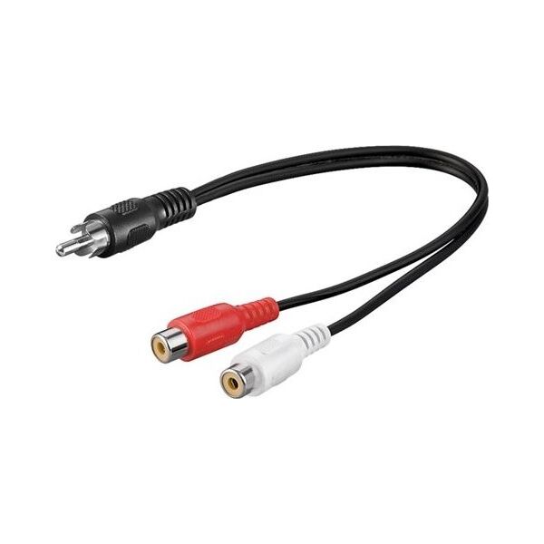 Kabel Goobay RCA (Cinch) - RCA (Cinch) x2 0.2m czarny (50005)
