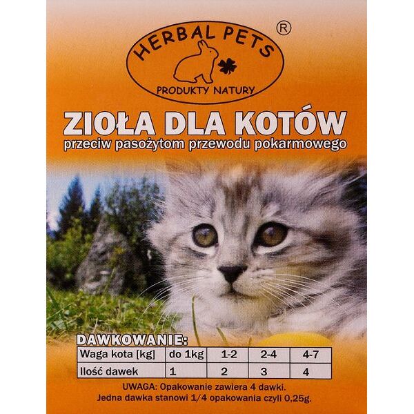 Herbal Pets PETS ZIOŁA PRZECIW PASOŻYTOM DLA KOTÓW