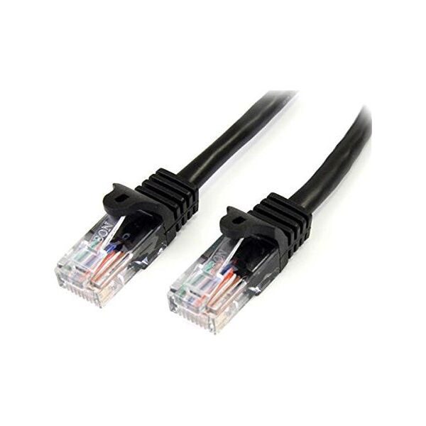 StarTech Patchcord, Cat5e, 0.5m, czarny (45PAT50CMBK)